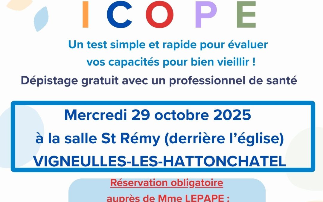 Dépistage ICOPE 29/10/2025 à Vigneulles-les-Hattonchâtel