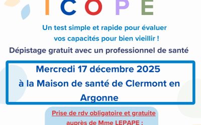 Action dépistage ICOPE Clermont en Argonne